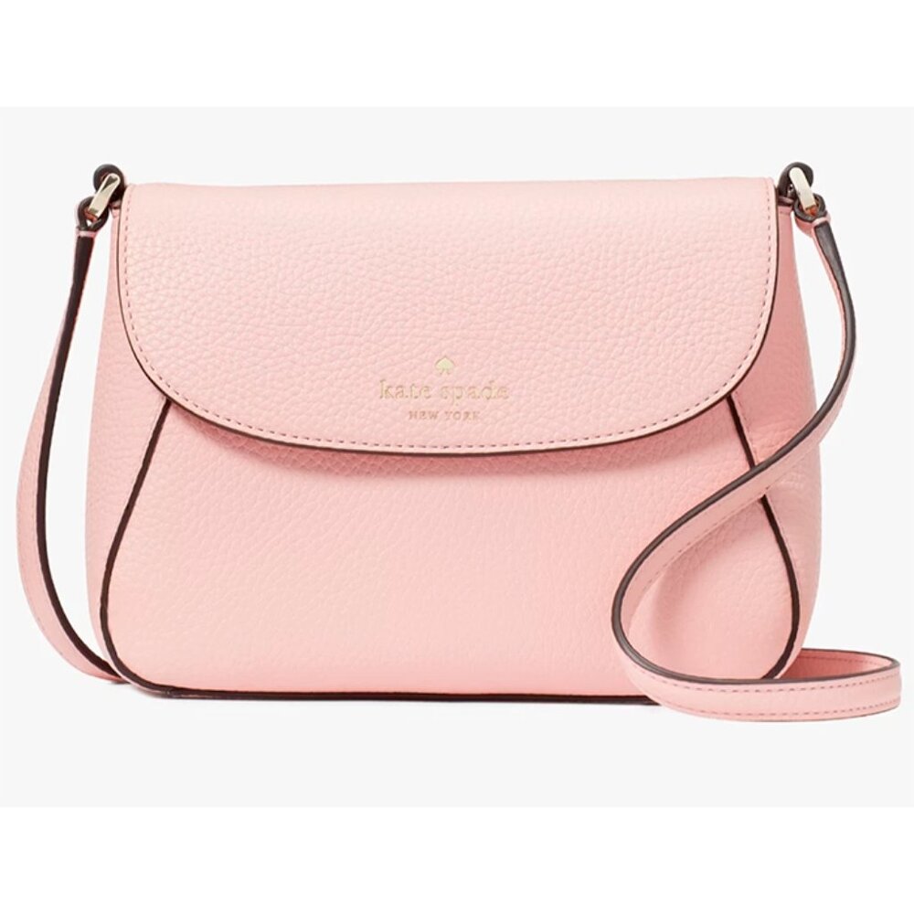 S Kate Spade Monica Mini Flap Crossbody Bag Tea Rose Pink Leather KF364 NWT $259